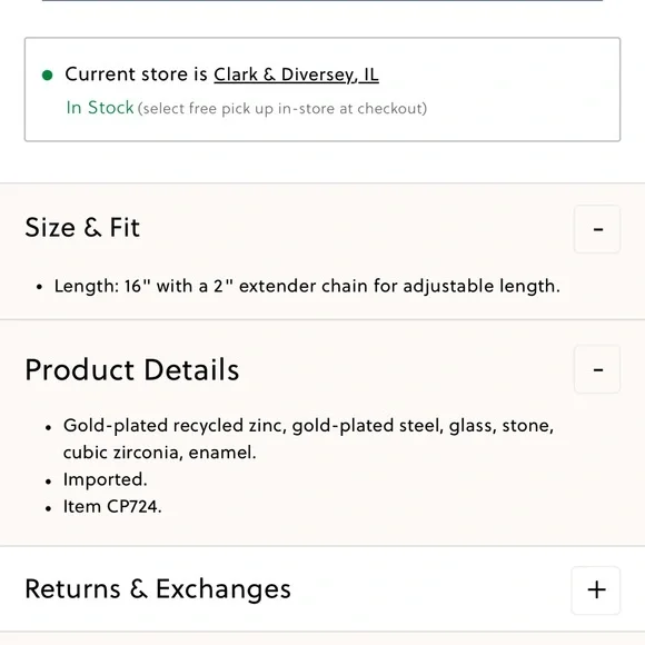 NWT JCrew Factory Pavé football charm necklace - Picture 5 of 5